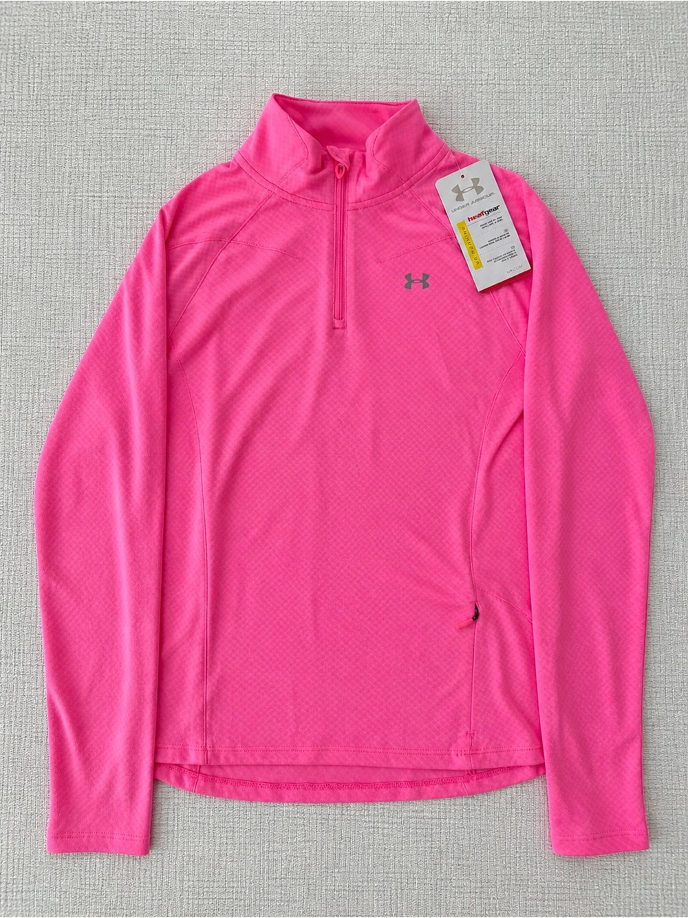 Under Armour Women's Neon Pink Half-Zip Performance Top active wear